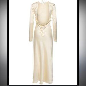 NWT We wore what satin backless gown